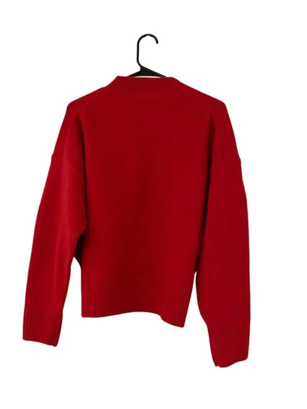 Zara Womens Sweater S Red Soft Knit Stretch Pullover Jumper Cozy 2142/161 NWT - Picture 4 of 15